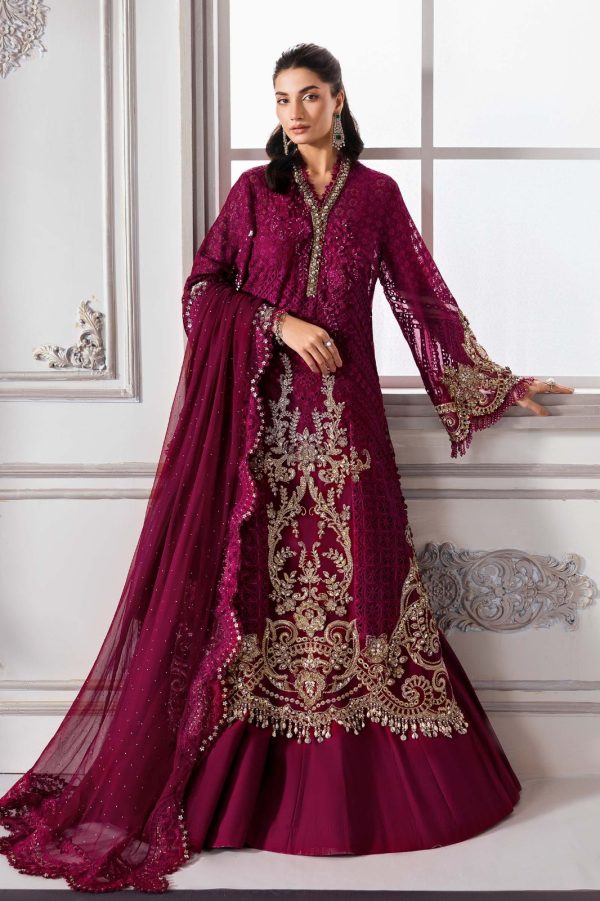 Maria.B | Unstitched Embroidered Chiffon Suit | BD-3003