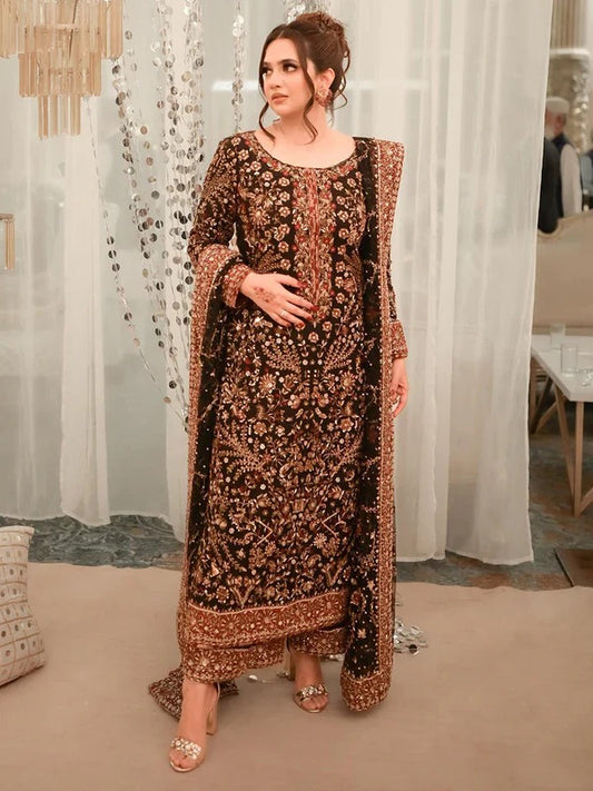 Haris Shakeel | Wedding Luxury Formals | Black Floral