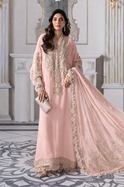 Maria.B | Unstitched Embroidered Chiffon Suit | BD-3005