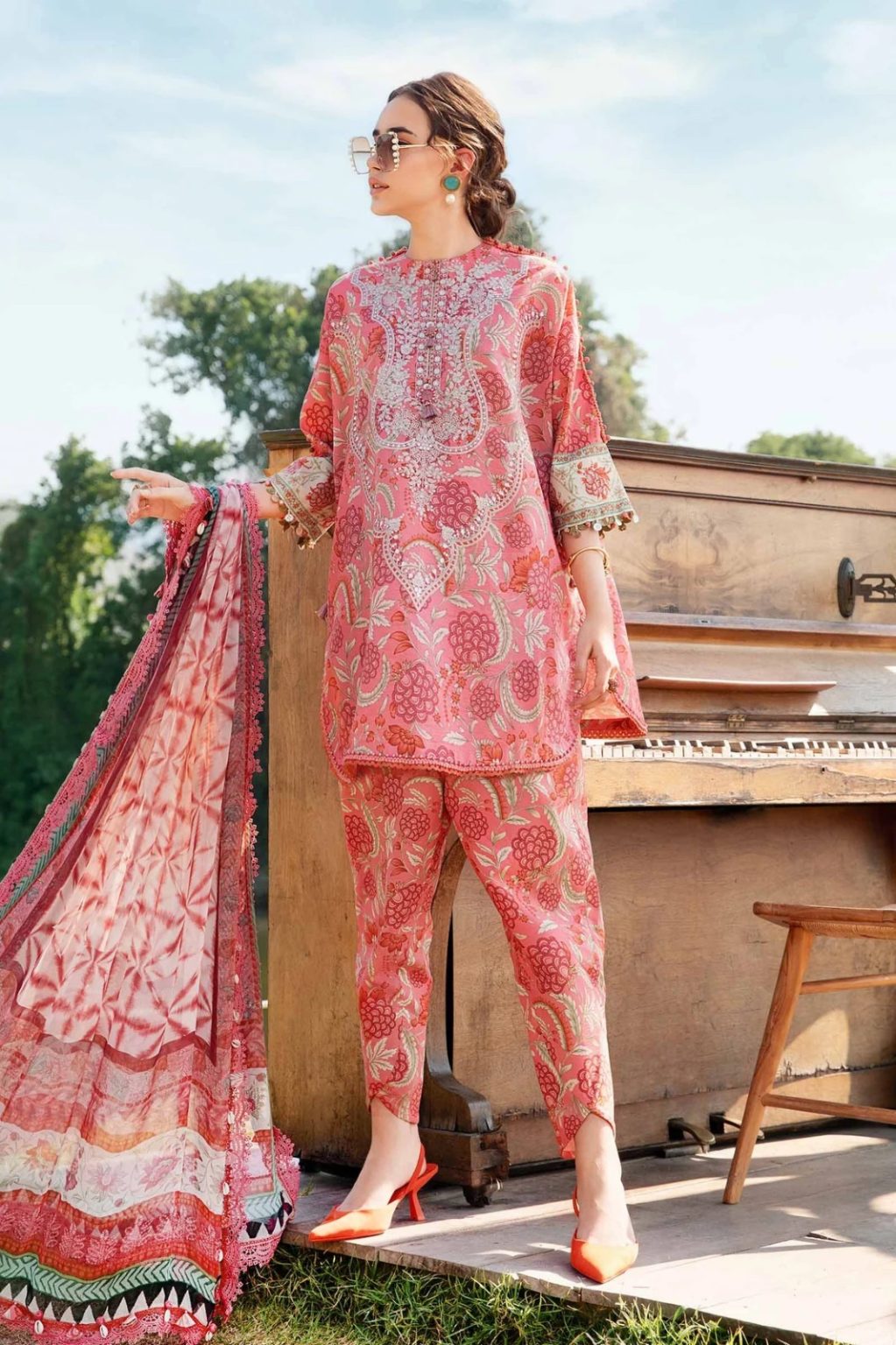 M.Prints | Unstitched Printed Lawn Suit | MPT-2513-A