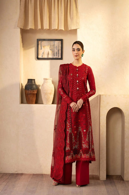 Maryam Hussain | Luxury Lawn’25 | Berry