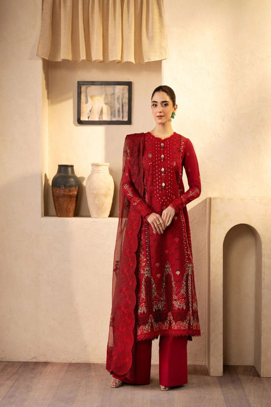 Maryam Hussain | Luxury Lawn’25 | Berry