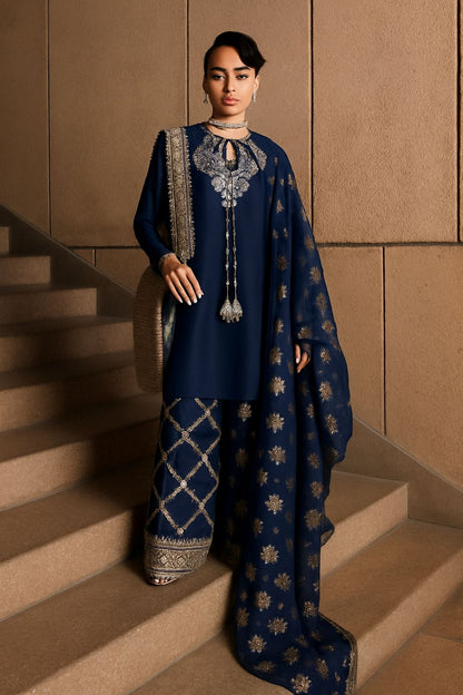 Hussain Rehar | Luxury Formals’25 | Celeine – Blue