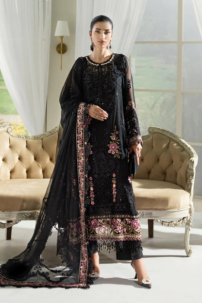 Maria. B | 3 Piece Unstitched Embroidered Chiffon Suit | MPC-25-104