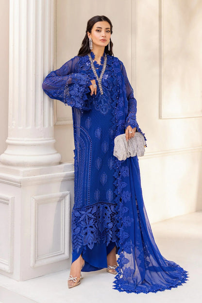 Maria.B | 3 Piece Unstitched Embroidered Chiffon Suit | MPC-25-103