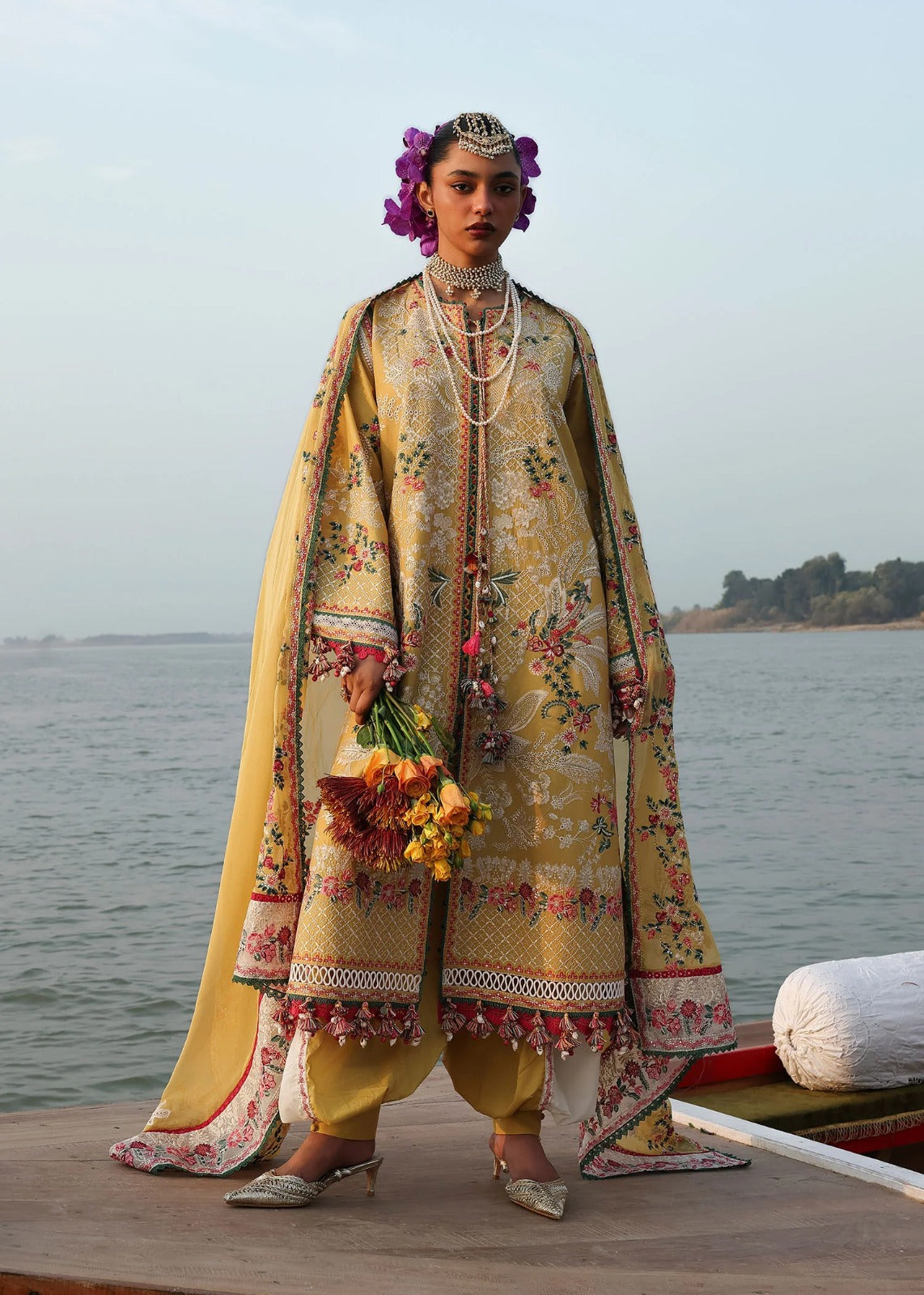 Hussain Rehar | Luxury Lawn'26 | Ochre