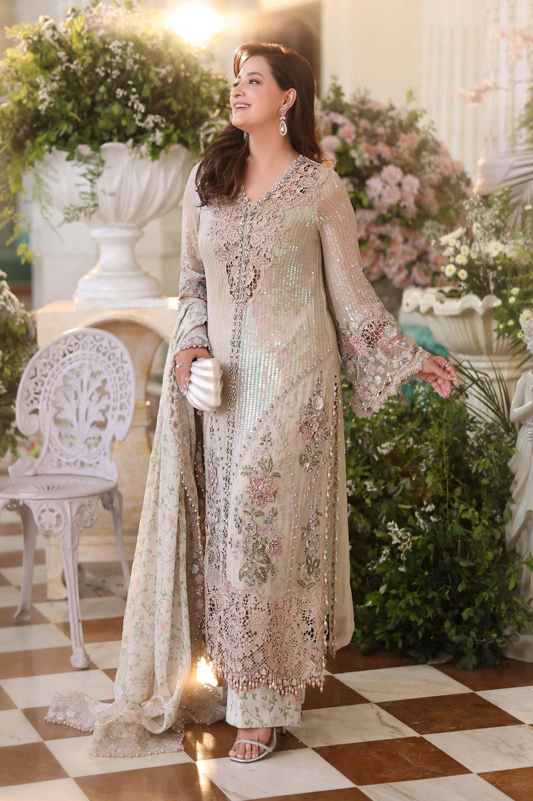 Maria.B | Chiffon 2026 | MPC-26-107-Ivory Beige