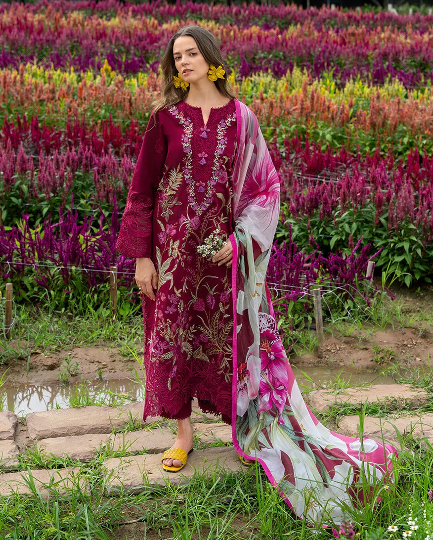 Mushq | Hemline Luxury Lawn'26 | Aurora Petals