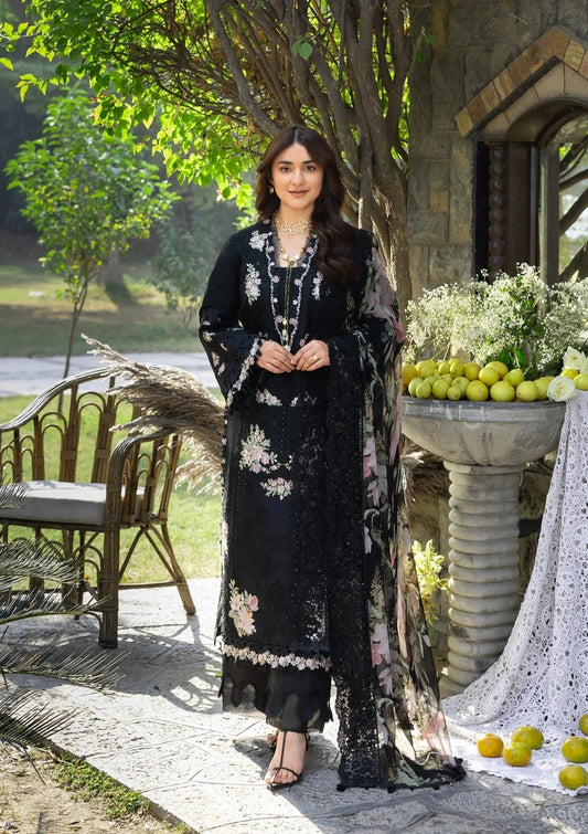 Elaf | Luxury Lawn'26 | ELY-2B MIDNIGHT BLOSSOM