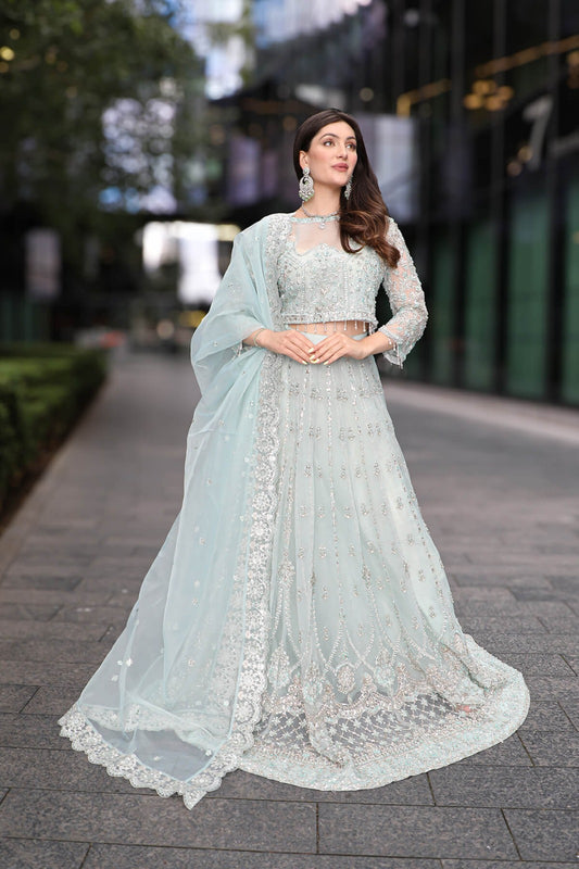 Emran Kaxhif | Festive Wear | Frosted Elegance (Ice Blue)