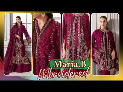 Maria.B | Unstitched Embroidered Chiffon Suit | BD-3003