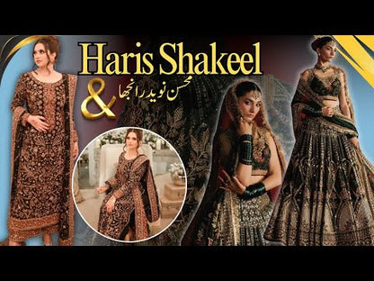 Haris Shakeel | Wedding Luxury Formals | Black Floral