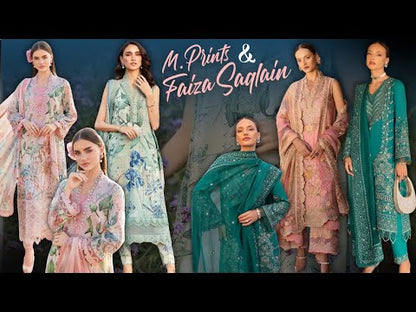 Faiza Saqlain | Zinnia Luxury Lawn 2025 | Peony