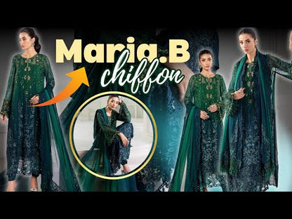 Maria.B | 3 Piece Unstitched Embroidered Chiffon Suit | MPC-25-106