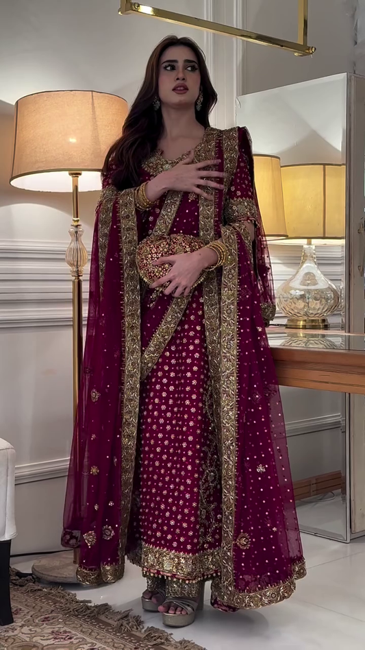 Haris Shakeel | Luxury Raw Silk 3 Piece Unstitched