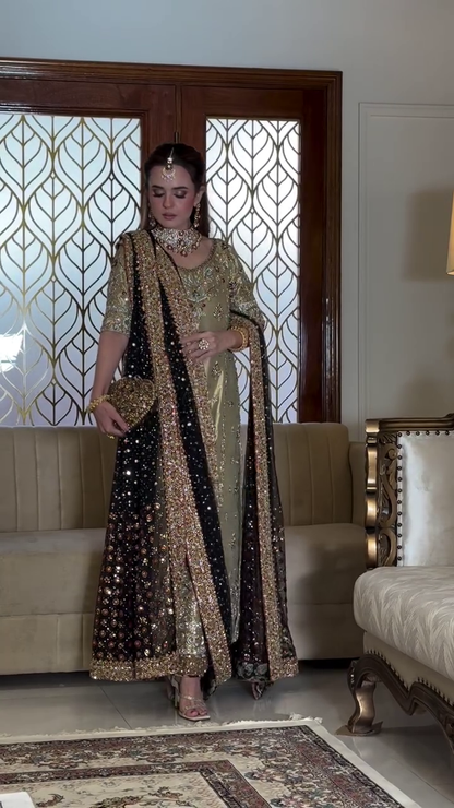 Haris Shakeel Luxury Formal | Golden Olive